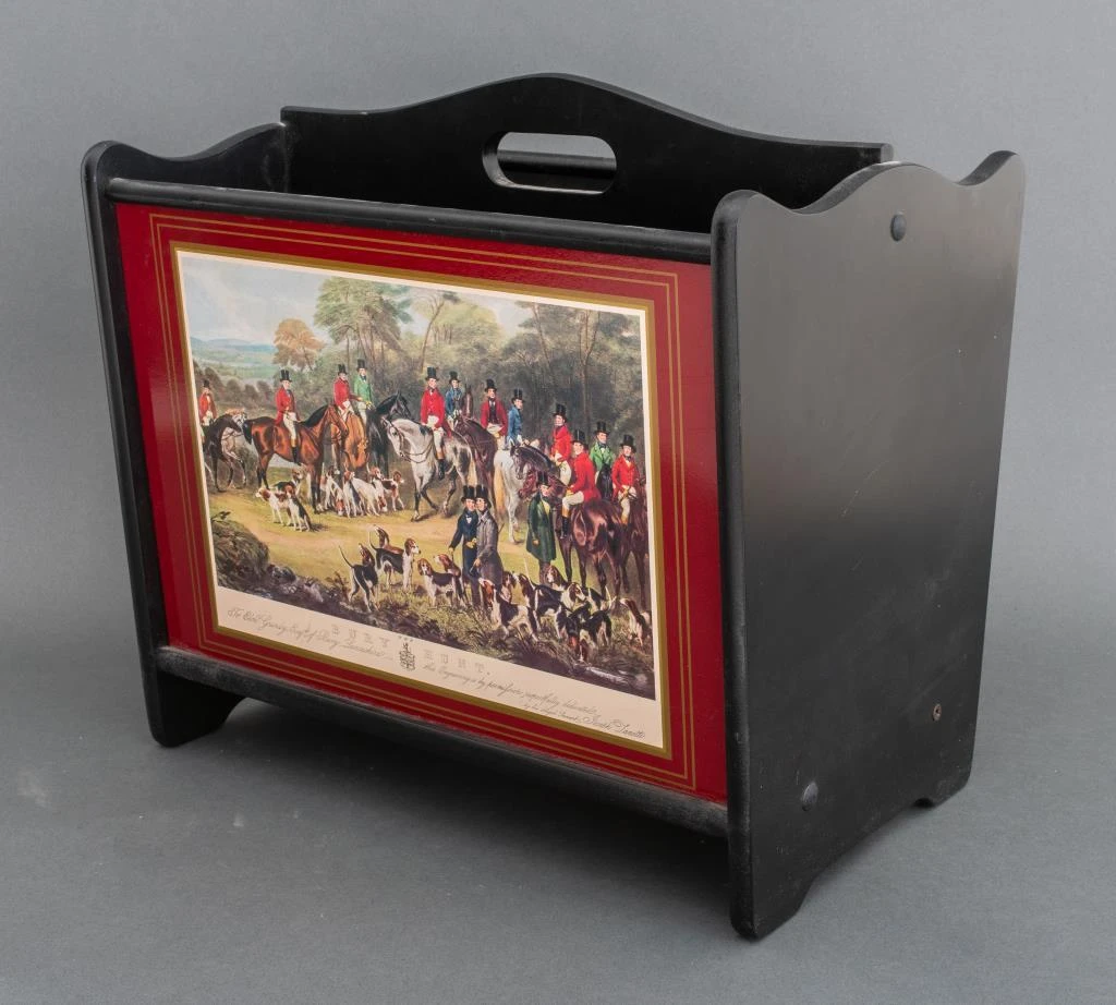 English Fox Hunting Themed Magazine Rack 4 English Fox Hunting Themed Magazine Rack - Image 4