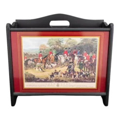 English Fox Hunting Themed Magazine Rack