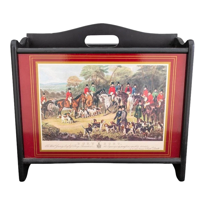 English Fox Hunting Themed Magazine Rack 1 English Fox Hunting Themed Magazine Rack
