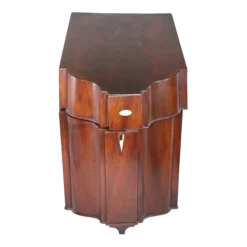 English George III Inlaid Mahogany Knife Cutlery Box