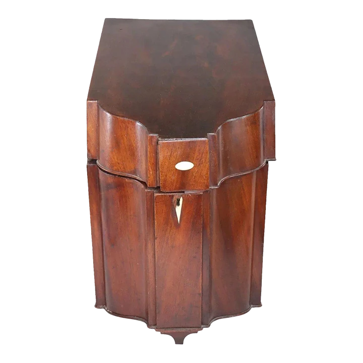 English George III Inlaid Mahogany Knife Cutlery Box 1 English George III Inlaid Mahogany Knife Cutlery Box