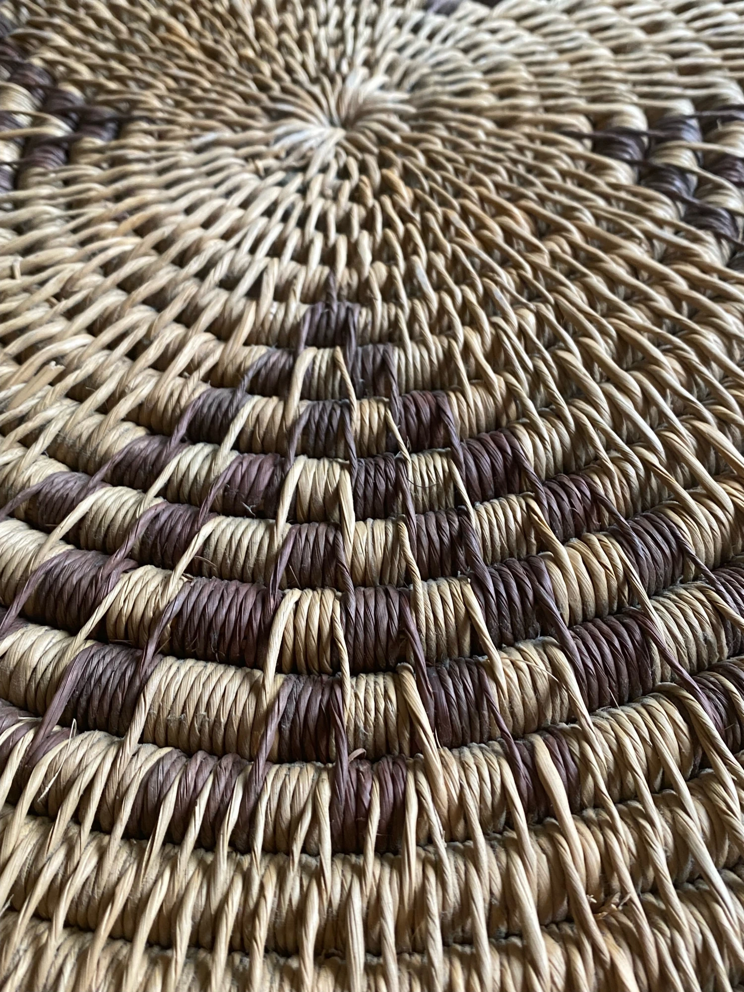 Extra Large Wide Handwoven In The Style Of Papago/Tohono O'Odham Tray 3 Extra Large Wide Handwoven In The Style Of Papago/Tohono O'Odham Tray - Image 3