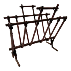 Faux Bamboo Metal Magazine Towel Rack