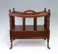 Fine Antique Mahogany Canterbury On Brass Casters With Drawer, Classic English Design 1920's 12 Fine Antique Mahogany Canterbury On Brass Casters With Drawer, Classic English Design 1920's -Chairish Shop fine antique mahogany canterbury on brass casters with drawer classic english design 1920s 1236