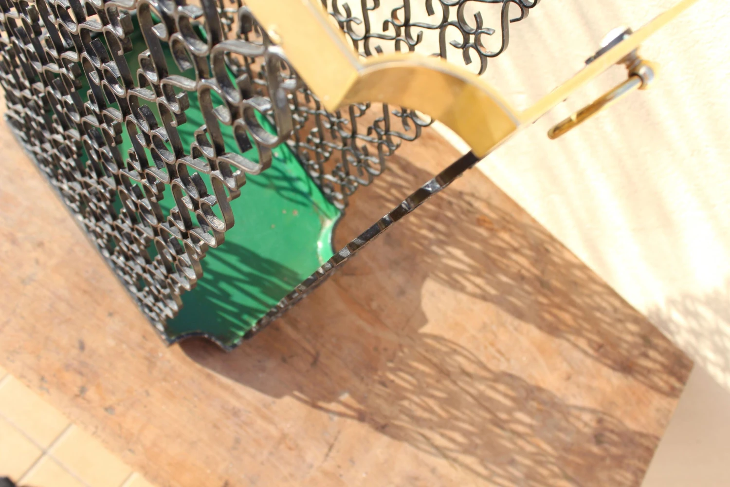 Forged Iron And Brass Iron Umbrella Stand, Italy, 1970s 7 Forged Iron And Brass Iron Umbrella Stand, Italy, 1970s - Image 7