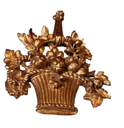 French Hanging Gilt Flower Baskets - A Pair -Chairish Shop french hanging gilt flower baskets a pair 9993