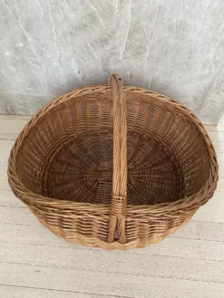 French Large Rattan Basket -Chairish Shop french large rattan basket 8027