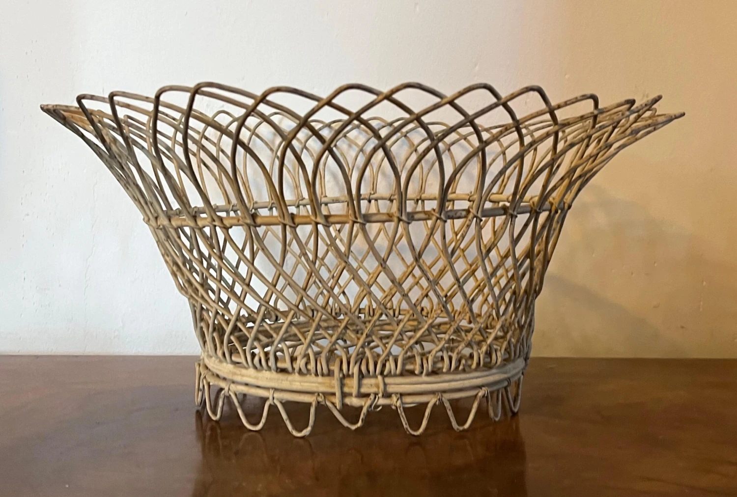 French Victorian Oval Wire Garden Basket Or Planter 2 French Victorian Oval Wire Garden Basket Or Planter - Image 2