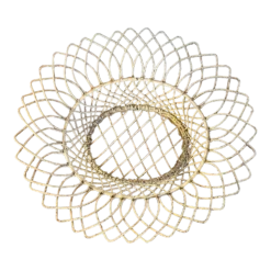 French Victorian Oval Wire Garden Basket Or Planter