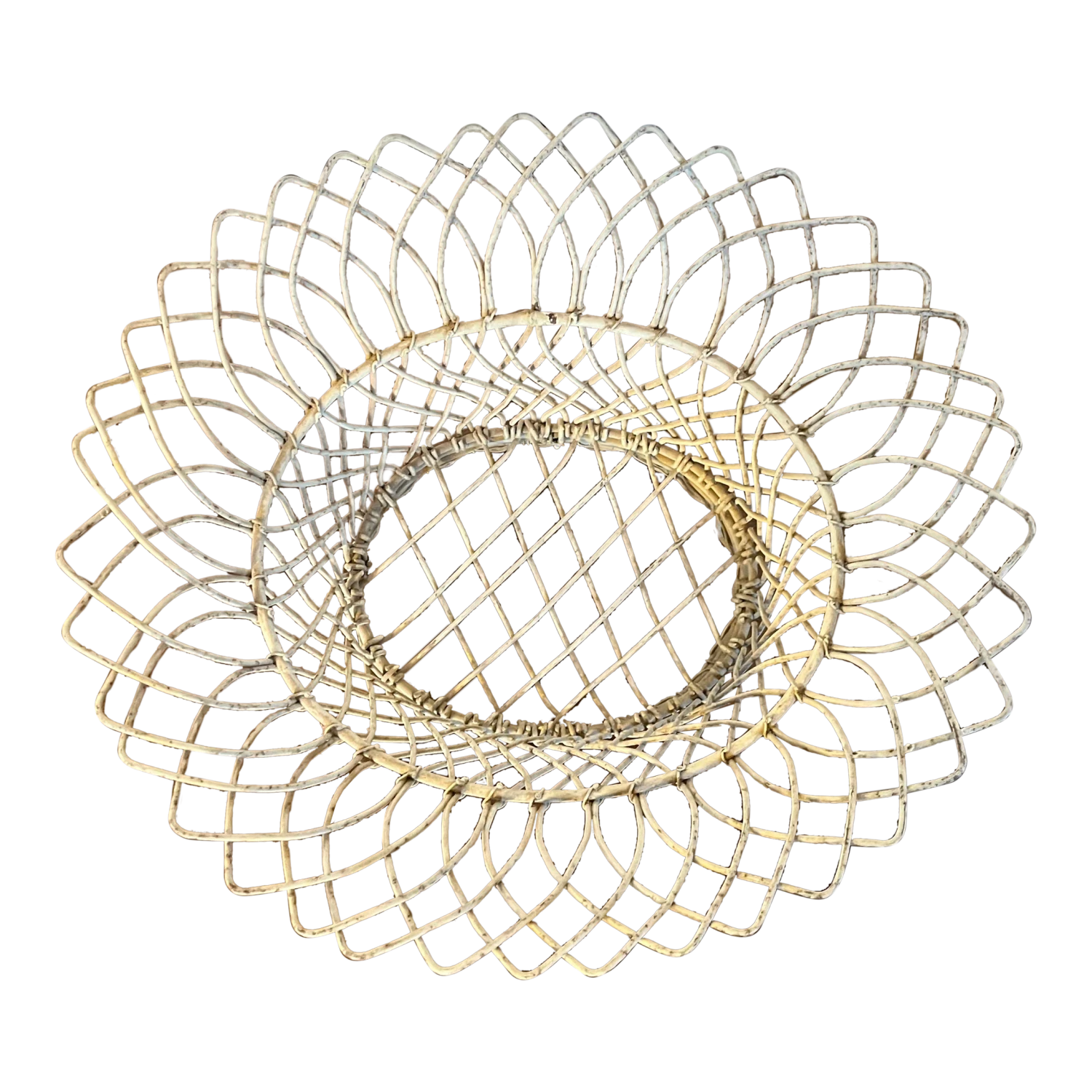 French Victorian Oval Wire Garden Basket Or Planter 1 French Victorian Oval Wire Garden Basket Or Planter