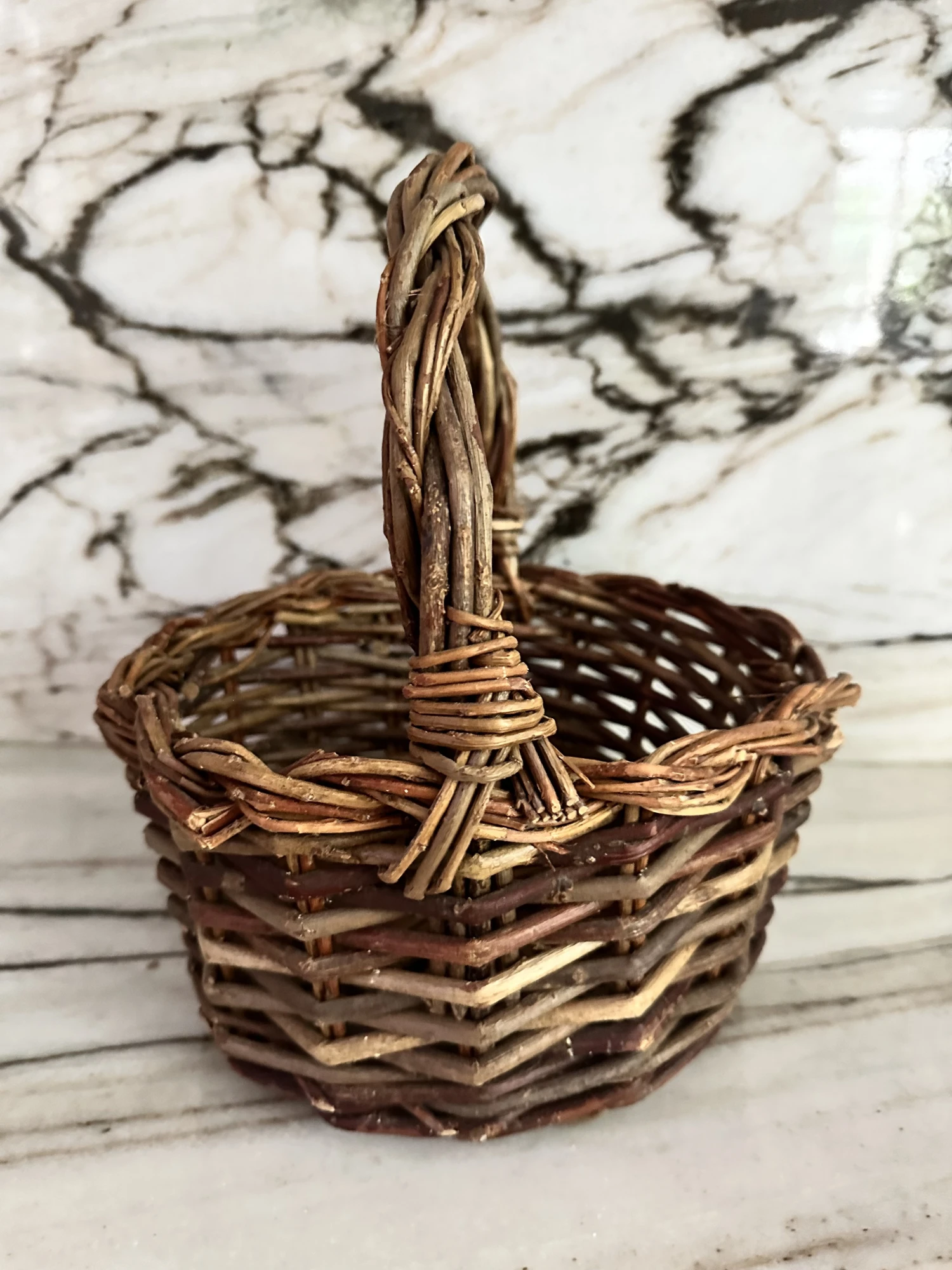 Hand Weaved Wood Basket 5 Hand Weaved Wood Basket - Image 5