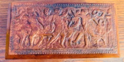 Handsome Vintage Tooled Leather Neopclassical Dresser Box -Chairish Shop handsome vintage tooled leather neopclassical dresser box 7609 scaled