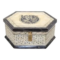 Hexagonal Shape Large Moorish Mughal Raj Decorative Jewelry Box