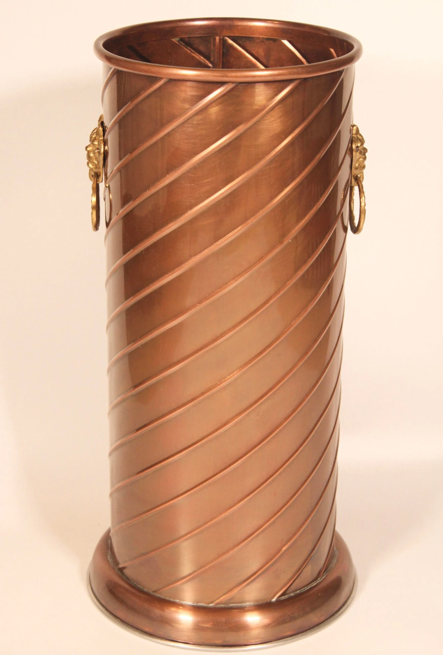 Hollywood Regency Brass And Copper Cane Holder / Umbrella Stand 10 Hollywood Regency Brass And Copper Cane Holder / Umbrella Stand - Image 10