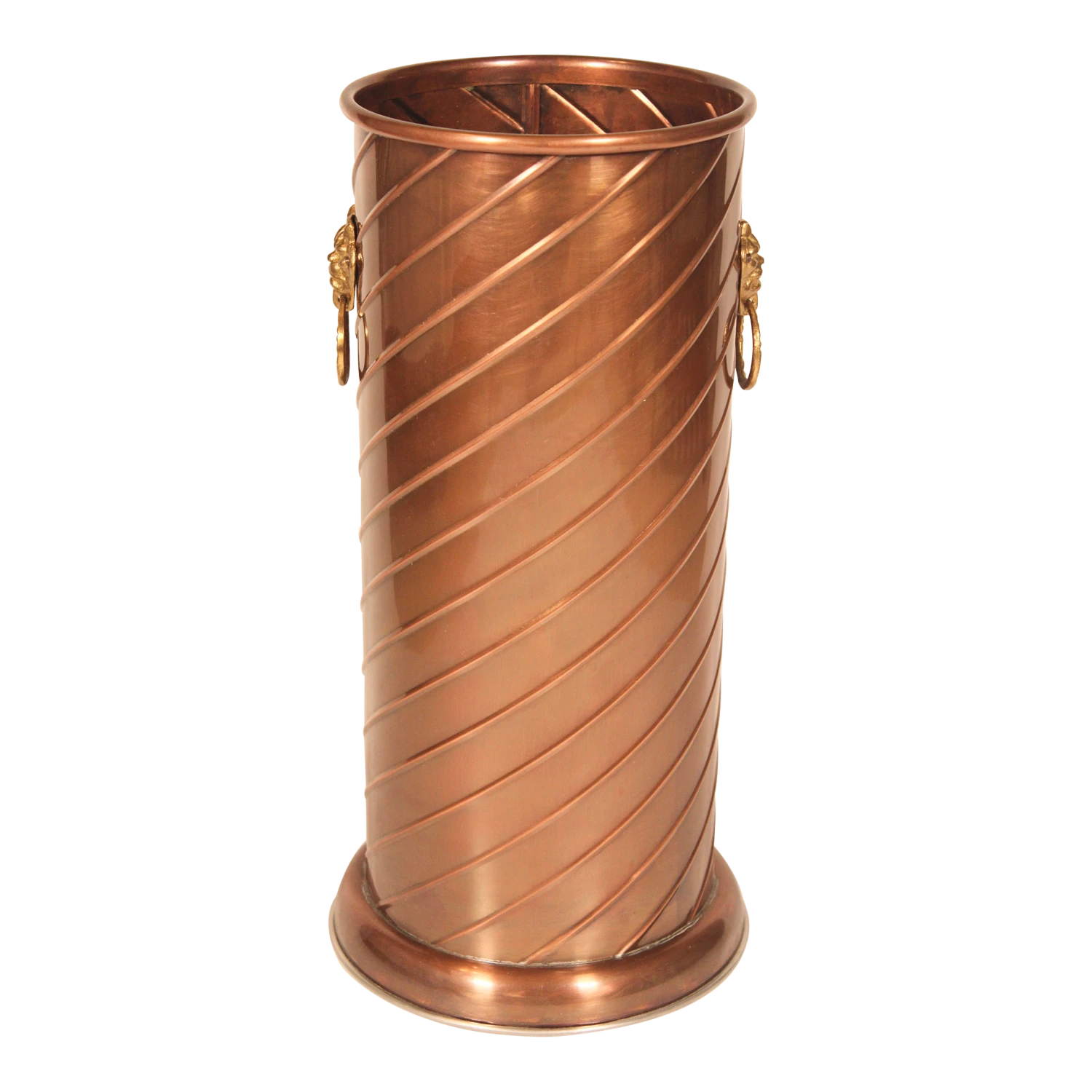Hollywood Regency Brass And Copper Cane Holder / Umbrella Stand 1 Hollywood Regency Brass And Copper Cane Holder / Umbrella Stand