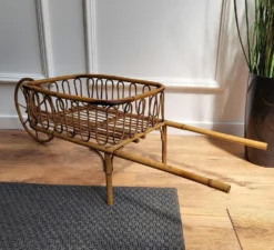 Italian Bohemian French Riviera Magazine Wheelbarrow In Bamboo And Rattan, 1960s 10 Italian Bohemian French Riviera Magazine Wheelbarrow In Bamboo And Rattan, 1960s -Chairish Shop italian bohemian french riviera magazine wheelbarrow in bamboo and rattan 1960s 1329