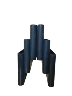 Italian Model 4675 Black Magazine Rack By Giotto Stoppino For Kartell, 1970s