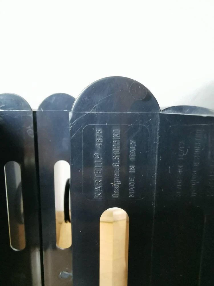 Italian Model 4675 Black Magazine Rack By Giotto Stoppino For Kartell, 1970s 10 Italian Model 4675 Black Magazine Rack By Giotto Stoppino For Kartell, 1970s - Image 10