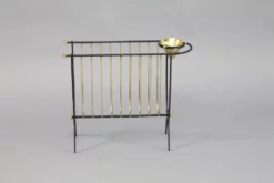 Italian Newspaper Rack In Metal With Brass Ashtray, 1950 8 Italian Newspaper Rack In Metal With Brass Ashtray, 1950 -Chairish Shop italian newspaper rack in metal with brass ashtray 1950 8917