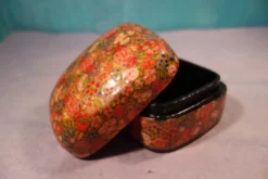 Kashmir Floral Box, Hand Painted, Paper Mache 12 Kashmir Floral Box, Hand Painted, Paper Mache -Chairish Shop kashmir floral box hand painted paper mache 5039