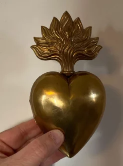 Large Antique 19th Century Gilt Brass Heart Reliquary Pendant Locket Box -Chairish Shop large antique 19th century gilt brass heart reliquary pendant locket box 1906