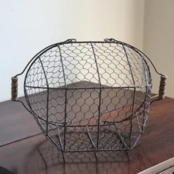 Large Antique Wire Egg Basket -Chairish Shop large antique wire egg basket 6916