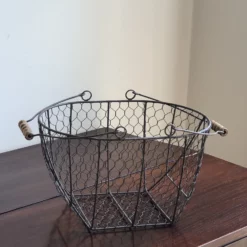 Large Antique Wire Egg Basket -Chairish Shop large antique wire egg basket 8123