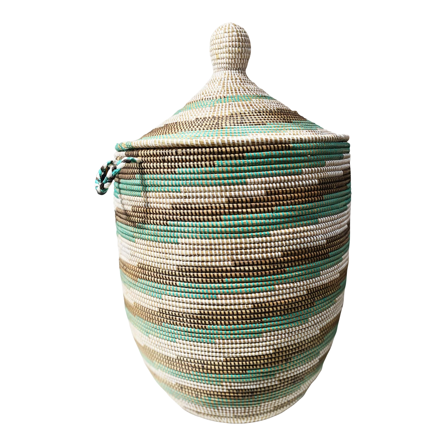 Large Basket With Lid Senegal West Africa 31" H 1 Large Basket With Lid Senegal West Africa 31" H