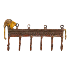 Large Bohemian Red Brass Elephant Wall Hooks