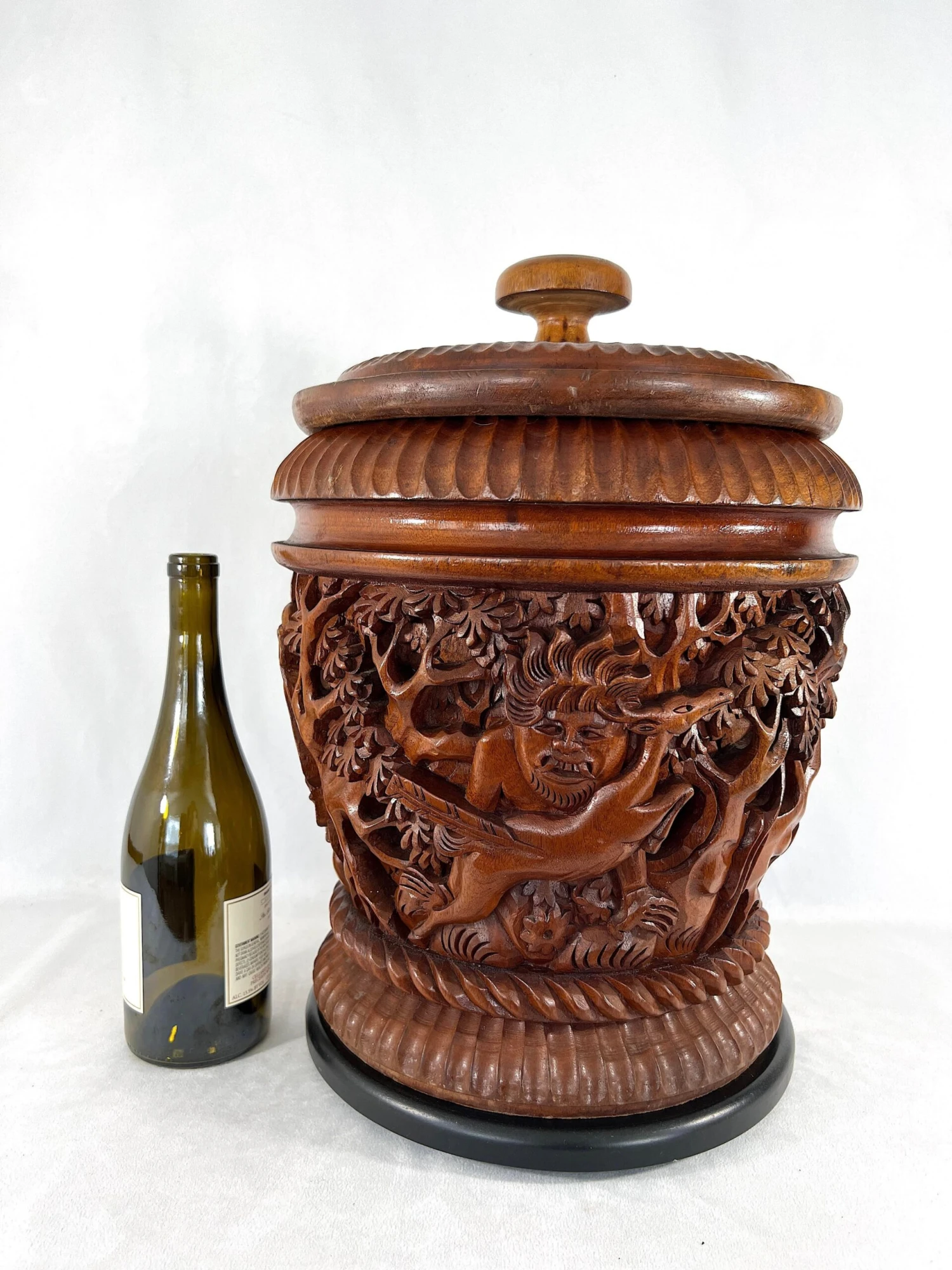 Large Teak Wood Hand Carved Epic Storage Container Or Box - The Ramayana Story 5 Large Teak Wood Hand Carved Epic Storage Container Or Box - The Ramayana Story - Image 5