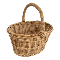 Large Vintage Hand Woven Basket