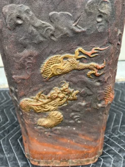 Late 19th Century Japanese Tokoname Terra Cotta Pottery Umbrella Stand 12 Late 19th Century Japanese Tokoname Terra Cotta Pottery Umbrella Stand -Chairish Shop late 19th century japanese tokoname terra cotta pottery umbrella stand 5862