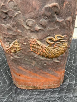 Late 19th Century Japanese Tokoname Terra Cotta Pottery Umbrella Stand 15 Late 19th Century Japanese Tokoname Terra Cotta Pottery Umbrella Stand -Chairish Shop late 19th century japanese tokoname terra cotta pottery umbrella stand 7498