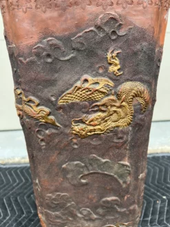 Late 19th Century Japanese Tokoname Terra Cotta Pottery Umbrella Stand 13 Late 19th Century Japanese Tokoname Terra Cotta Pottery Umbrella Stand -Chairish Shop late 19th century japanese tokoname terra cotta pottery umbrella stand 9398