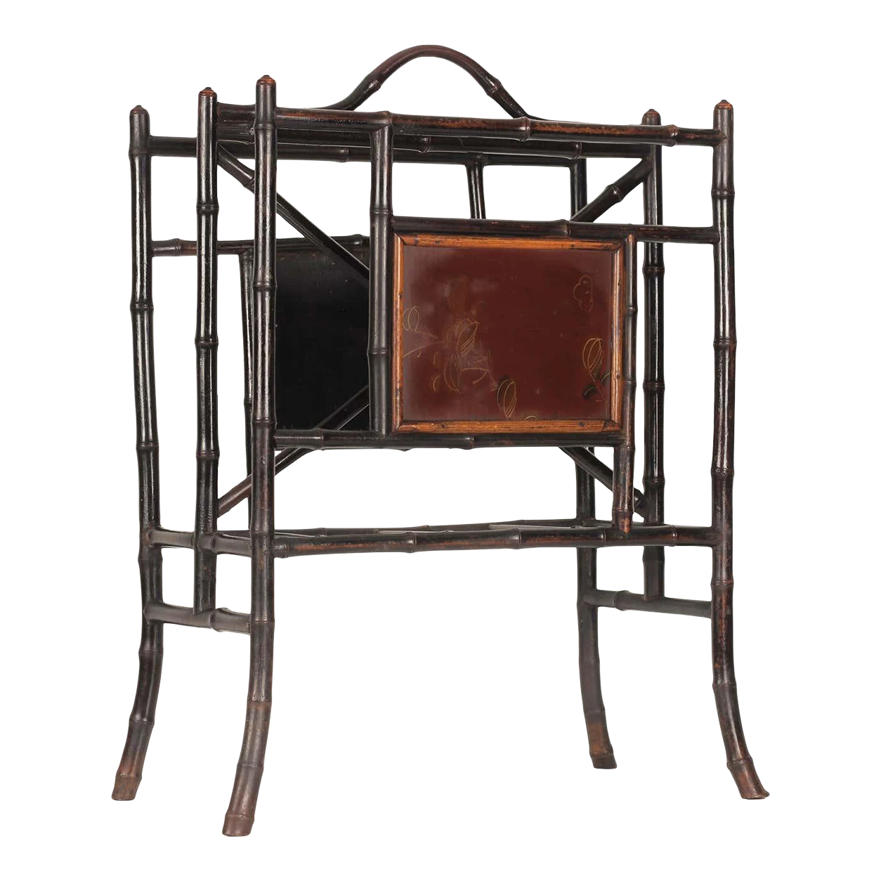 Late 19th Century Victorian Aesthetic Movement Bamboo Magazine Or Newspaper Rack 1 Late 19th Century Victorian Aesthetic Movement Bamboo Magazine Or Newspaper Rack