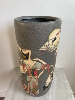 Late 20th Century Art Deco Japanese Motif Umbrella Stand -Chairish Shop late 20th century art deco japanese motif umbrella stand 3128