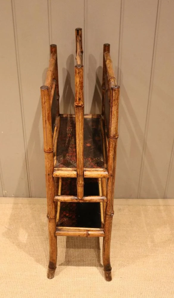 Late Victorian Bamboo Magazine Rack 4 Late Victorian Bamboo Magazine Rack - Image 4