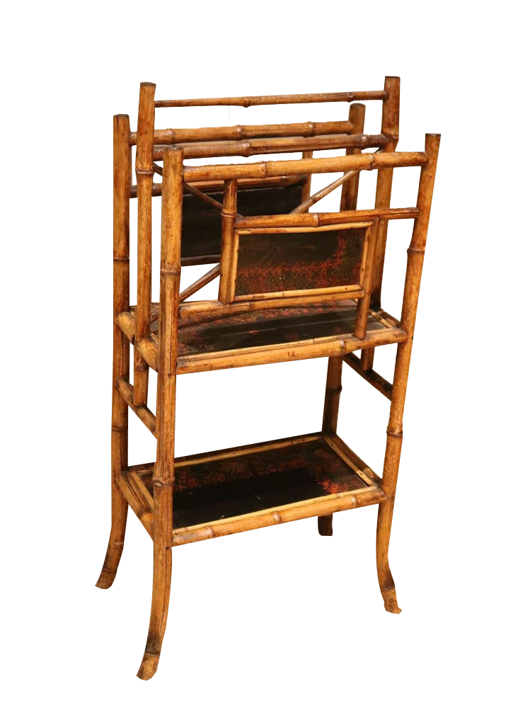 Late Victorian Bamboo Magazine Rack 1 Late Victorian Bamboo Magazine Rack