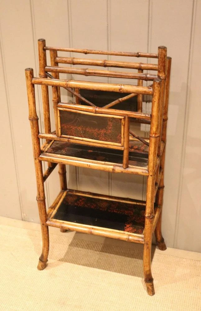 Late Victorian Bamboo Magazine Rack 3 Late Victorian Bamboo Magazine Rack - Image 3
