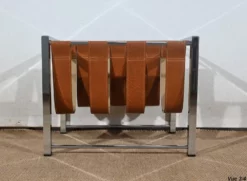 Leather And Chrome Magazine Rack From Novatrend, 1980s 17 Leather And Chrome Magazine Rack From Novatrend, 1980s -Chairish Shop leather and chrome magazine rack from novatrend 1980s 5954