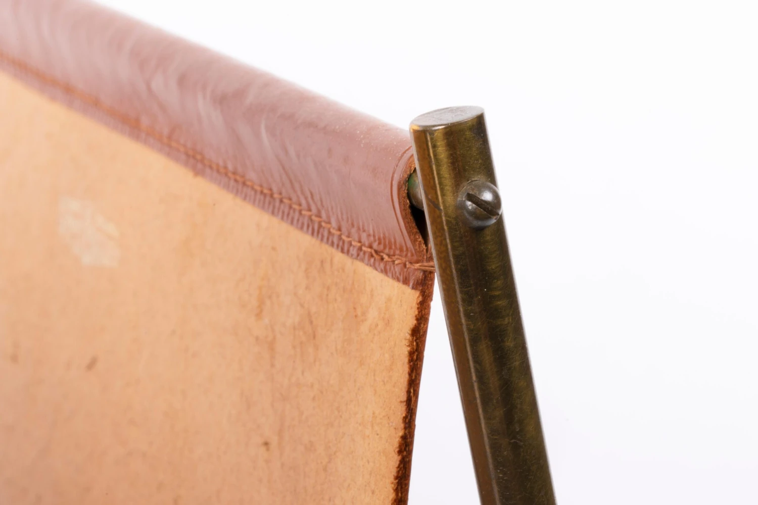 Leather Magazine Rack From Carl Auböck, Austria, 1960s 3 Leather Magazine Rack From Carl Auböck, Austria, 1960s - Image 3