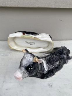 Majolica French Ceramic Cow Tureen Caugant 8 Majolica French Ceramic Cow Tureen Caugant -Chairish Shop majolica french ceramic cow tureen caugant 5868