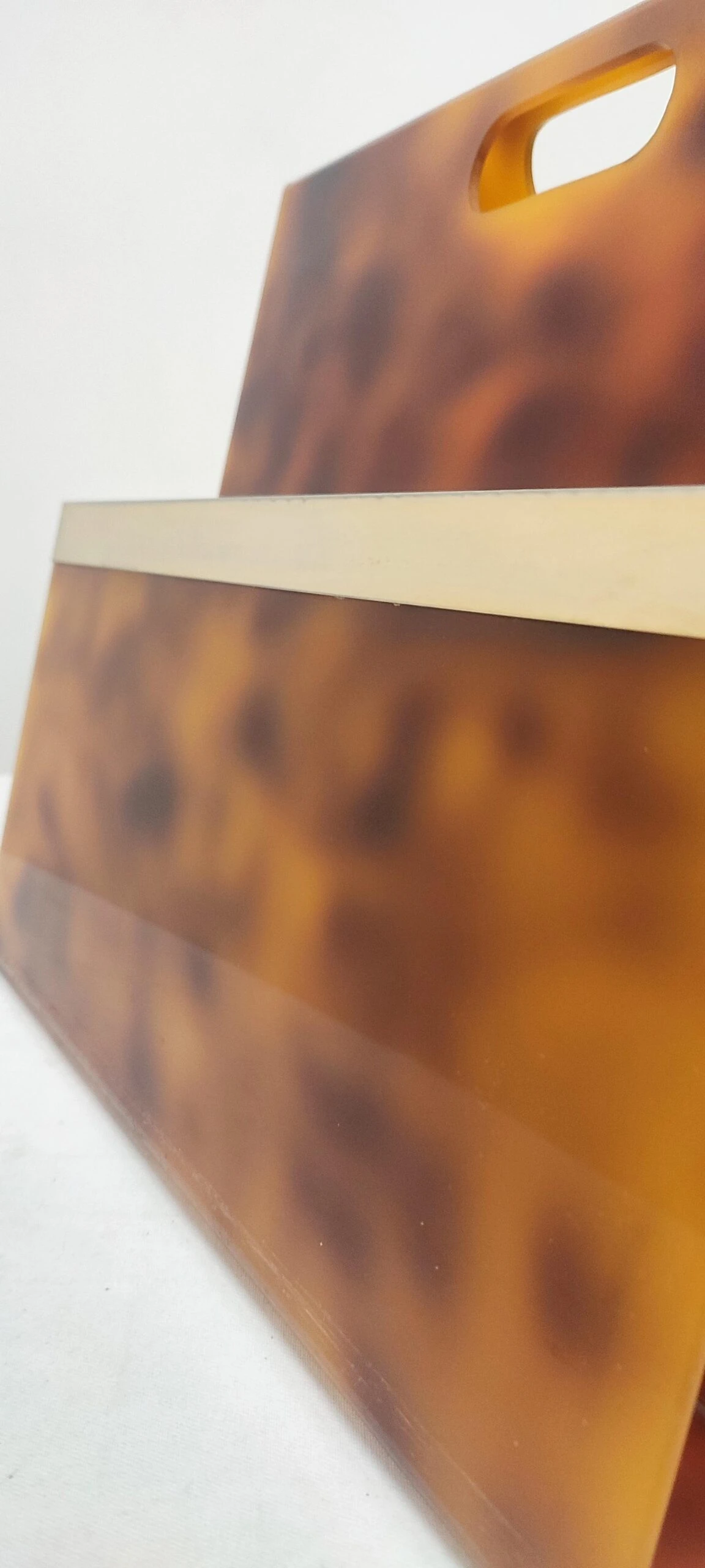 Methacrylate And Brass Magazine Rack. Italy, 1970s 10 Methacrylate And Brass Magazine Rack. Italy, 1970s - Image 10