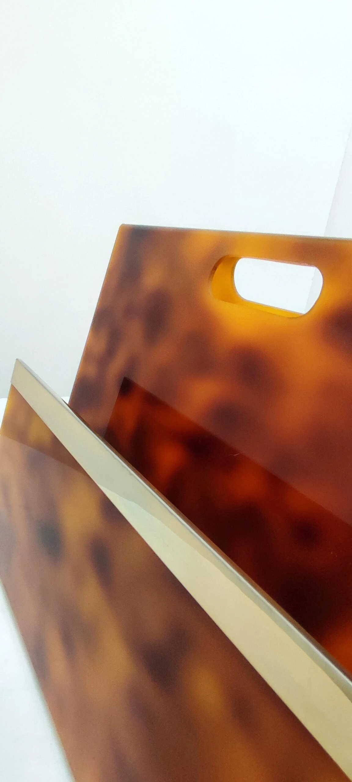 Methacrylate And Brass Magazine Rack. Italy, 1970s 9 Methacrylate And Brass Magazine Rack. Italy, 1970s - Image 9