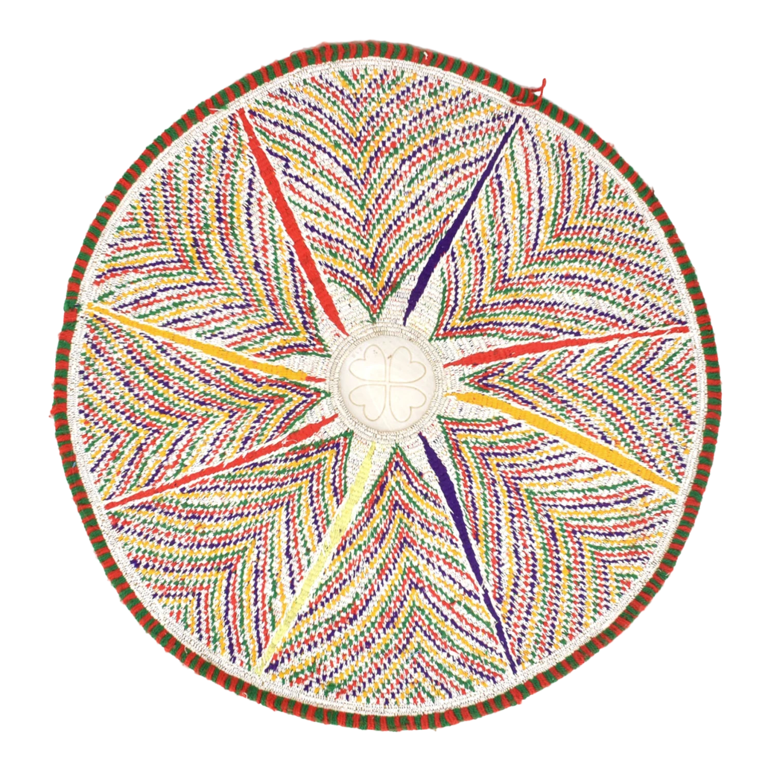 Mid 20th Century African Flat Basket Mat 1 Mid 20th Century African Flat Basket Mat