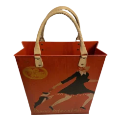 Mid 20th Century Art Deco Style Painted French Shopping Bag Form Umbrella Stand