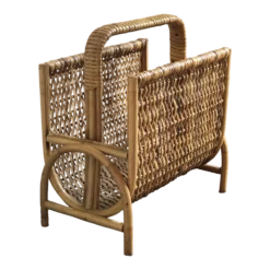 Mid-20th Century Bamboo Magazine Rack