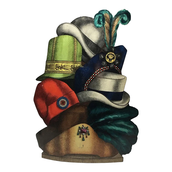 Mid 20th Century "Cappelli" Tole Umbrella Stand By Piero Fornasetti 1 Mid 20th Century "Cappelli" Tole Umbrella Stand By Piero Fornasetti