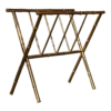 Mid-20th Century French Bamboo Brass Magazine Rack Maison Baguès Style