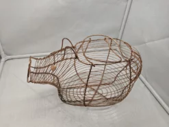 Mid 20th Century French Wire Egg Basket Copper Pig -Chairish Shop mid 20th century french wire egg basket copper pig 5251 scaled